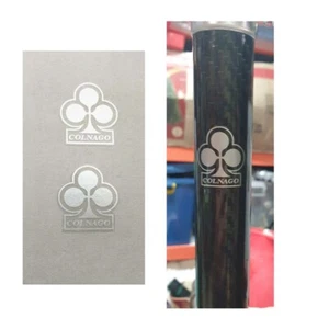 Tija de sillín Colnago Carbon calcomanías plateadas metálicas marco de carbono tardío - Imagen 1 de 1