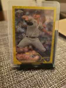2023 Topps Chrom Update Carlos Rodon #/75 gelb Mini Diamanten USC116 Yankees - Bild 1 von 2