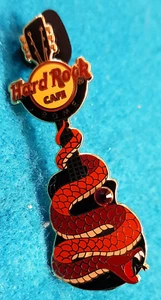 ROME ITALY RED JEWEL COBRA SNAKE GUITAR SERIES 2013 Hard Rock Cafe PIN LE - Picture 1 of 1