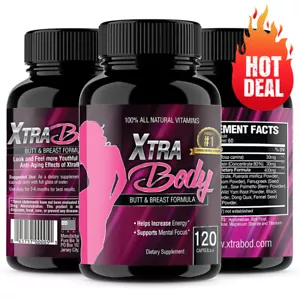 Xtrabody Buttocks and Breast Enlargement Supplement 30 to 120 Capsules - Picture 1 of 10