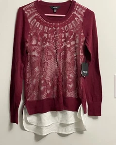 Suéter para mujer Vera Wang pequeño pequeño nuevo con etiquetas - Imagen 1 de 3