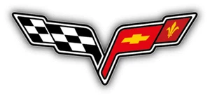 "Calcomanía pegatina para parachoques con logotipo de carreras para automóvil Corvette - 3'', 5'', 6"" u 8""" - Imagen 1 de 1