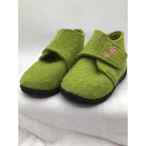 The Original Skidders “Desert” Green W/Pink Flowers Girls Shoes size 4 (12 m) - Picture 1 of 11