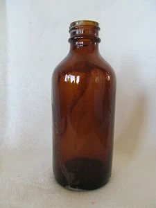 Vintage Brown GLASS Medicine Bottle Jar Fairmount Glass Works - Picture 1 of 2