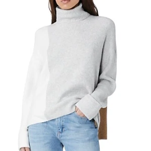 French Connection Flossy Soft Turtleneck Ribbed Wool Blend Sweater Sz XS NEW - Picture 1 of 7