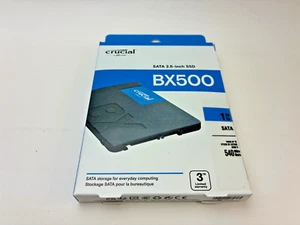 SSD interne Crucial BX500 1 To 3D NAND SATA 2,5 pouces 540 Mo CT1000BX500SSD1 NEUF - Photo 1/3