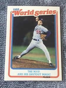 1989 Fleer World Series The MVP and His Shutout Magic Los Angeles Dodgers #11 - Picture 1 of 2