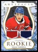 2023-24 Upper Deck Artifacts Material GOLD Sean Farrell Rookie Patch /599