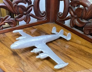 VTG Trench Art Metal Lockheed Super Constellation Desk Model Airplane 1/240 - Picture 1 of 12