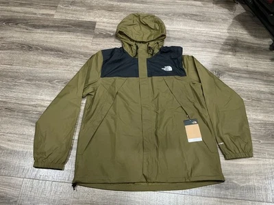 NWT The North Face Men's XL TNF Black/Olive Green Antora Hooded Jacket (A22) - Image 1 of 4