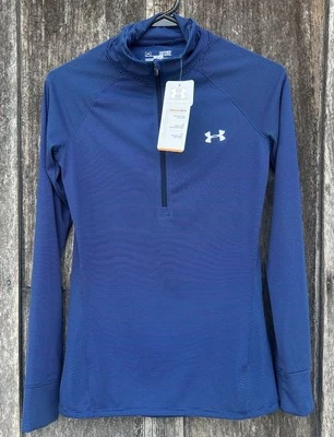 Top Under Armour Semi-Ajustado 1/4 Cremallera Mujer’s XS Gris Equipo Todas las Temporadas Manga Larga Foto 1 de 4