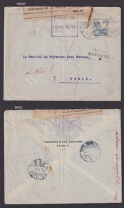 DUTCH INDIES 1915, Cover Baatavia to Paris, Returned, Censored, WWI - Picture 1 of 3