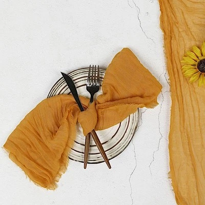 50 Gauze Cheesecloth Cotton Dinner Napkins Wedding Reception Party Decorations - Image 1 of 2