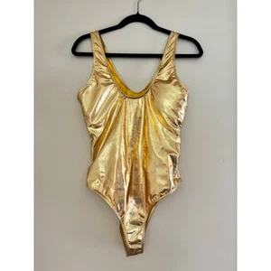 Damen Badeanzug Gold 1 Teiler Gr. XL - Bild 1 von 4
