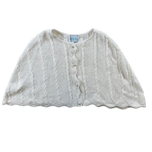Strictly Kids Knit Cardigan Shrug Bolero Pearl Button Cable Knit One Size - Picture 1 of 5