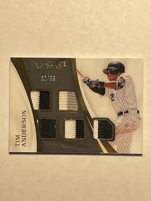 Panini Immaculate Immaculate Material 2017/99 Tim Anderson #IM-TA White Sox Foto 1 de 3