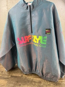 vintage surf style windbreaker Jacket Pullover 90’s - Picture 1 of 9