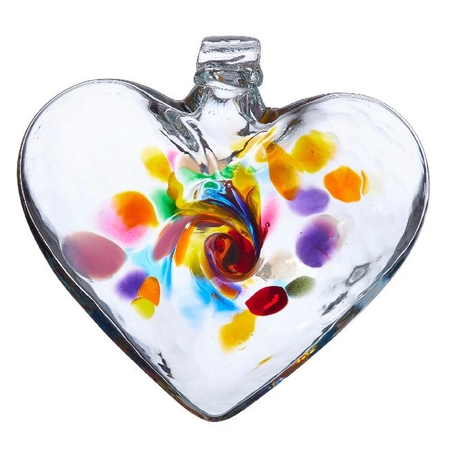 Kitras Art Glass Heart Of Joy 3 Inch Hanging Glass - Image 1 of 1