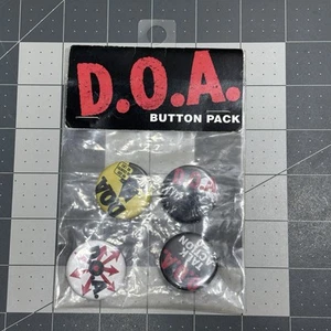 D.O.A. Pin Set Canada’s Original Hardcore Punk Rock Band Vancouver Sealed NEW - Picture 1 of 19