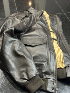 Chaqueta Bomber de Cuero US Tipo A-2 Flyers Hombres Talla Grande De Colección - Imagen 1 de 13