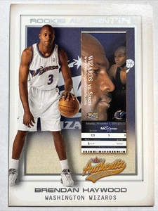 2001-02 Fleer Authentix Front Row #104 Brendan Haywood Mint 99/100 Wizards - Picture 1 of 2