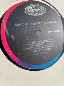 Capitol Records PROMO March '84 In-Store Sampler Vinyl QUEEN, DURAN DURAN - Picture 1 of 9