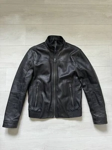 Tommy Hilfiger Lederjacke Jacke Gr. 46 Schwarz Echtleder Übergangjacke Lammleder - Bild 1 von 18