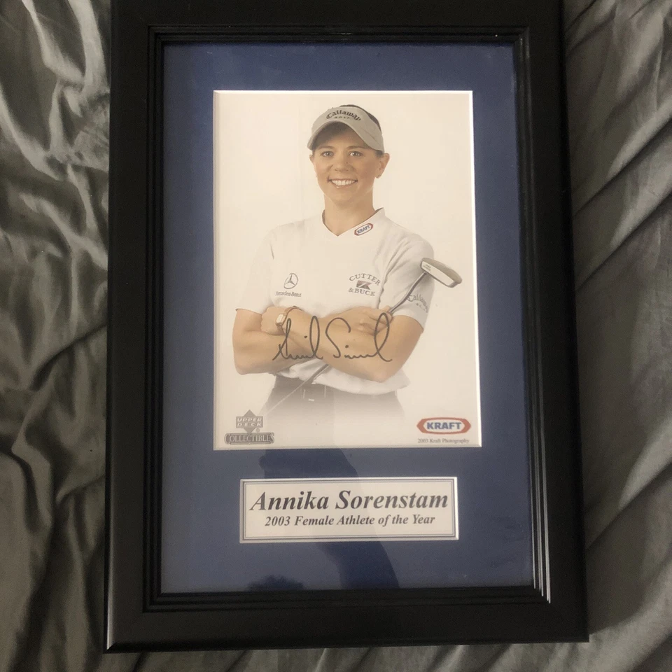 autographed 2003 upper deck collectible annika sorenstam - Image 1 of 4