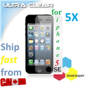 5X ULTRA clear screen protector iphone 5 5S 5C SE1 LCD shield film guard cover - Photo 1 sur 1