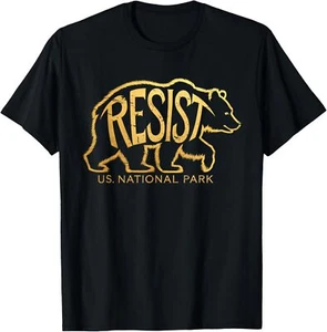 Resist Save Our Parks Alt US National Parks Bear Nature T-Shirt - Picture 1 of 5