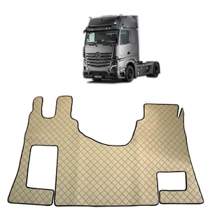 Einlegesohlen aus Beige Kunstleder für LKW Mercedes Actros MP4 Automatic LHD - Bild 1 von 3