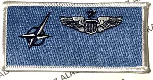 NATO AIR FORCE SENIOR PILOT NAMETAG PATCH (AFB) - Picture 1 of 3