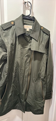 MICHAEL KORS GREEN BELTED JACKET SIZE LARGE
