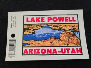 Lake Powell Arizona / Utah Vintage Travel Souvenir Decal / Window Sticker White - Picture 1 of 1