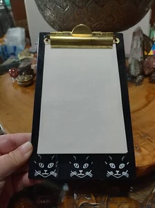 Appunti 5x8 in plastica gatto nero vintage anni 70 - Foto 1 di 8