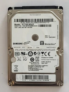 ST750LM022, HN-M750MBB/ACE, FW: 2AR10001, MAY 2013, Samsung 750Gb 2.5" SATA HDD - Picture 1 of 2