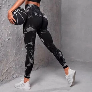 Scrunch Yoga Pants Soft Stylish Tie Dye Tightening Booty Workout Brand New - Picture 1 of 28