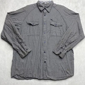 Rocawear Mens Button Up Plaid Shirt Button Pockets Black Long Sleeve Size XL - Picture 1 of 20
