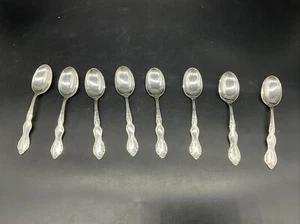 Set of 8 Oneida Flirtation Silverplate Rogers 1959 Choice Flatware 6" Spoons - Picture 1 of 10