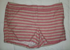 Pantalones cortos para mujer Ann Taylor loft rosa y crema a rayas talla 16 - Imagen 1 de 4