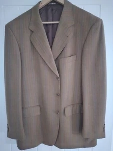 Emidio Tucci Mens Blazer 54 EU UK44 Brown Tweed Virgin Wool Made in Spain - Picture 1 of 12