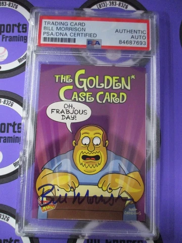 Bill Morrison signed Golden Case Bongo Comics card  PSA Slabbed Matt Groening Cover