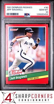 Donruss Rookies #30 1991 Jeff Bagwell RC Astros Hof PSA 10 Foto 1 de 2