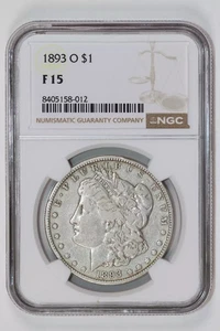 1893-O DOLLARO MORGAN NGC F15 - Foto 1 di 2