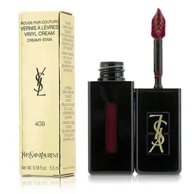 Crema de vinilo YSL Yves Saint Laurent - # 409 Burgundy Vibes - 0,18 oz. - En caja Foto 1 de 4