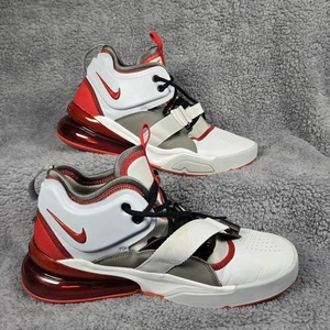 Size 8.5 - Nike Air Force 270 White University Red - Picture 1 of 13