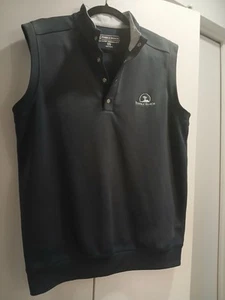 Pebble Beach Dry-Luxe Stretch Men's M Snap Button Golf Vest Blue - Picture 1 of 9