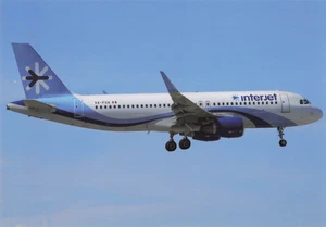 Postcard Airline Interjet A320-200WL XA-FUA Miami, USA AP1. - Picture 1 of 2