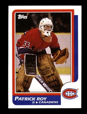 1986-87 Topps #53 - Patrick Roy Montreal Canadiens HOF RC NM+ CENTERED - Image 1 of 2