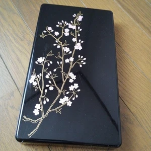 Set calligrafia motivo fiori di ciliegio custodia pietra inchiostro vintage macinino Suzuri - Foto 1 di 8